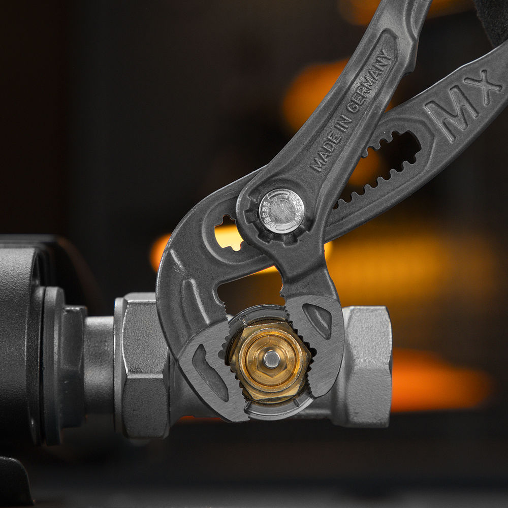 Клещи переставные, кнопочный механизм, обливные рукоятки, 250 мм Denzel (17906)