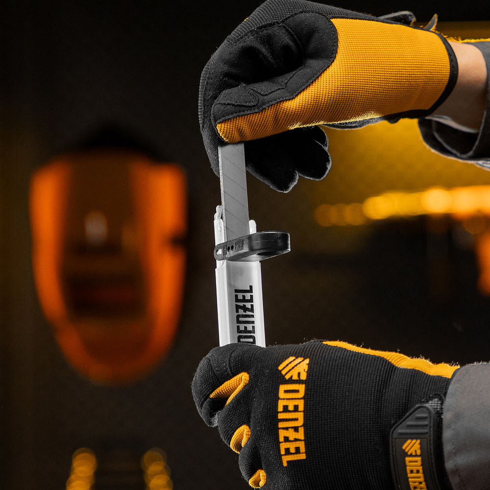 Лезвия, 18 мм, сталь SK5 - 0,6 мм, усиленные, 5 штук Denzel (79305)