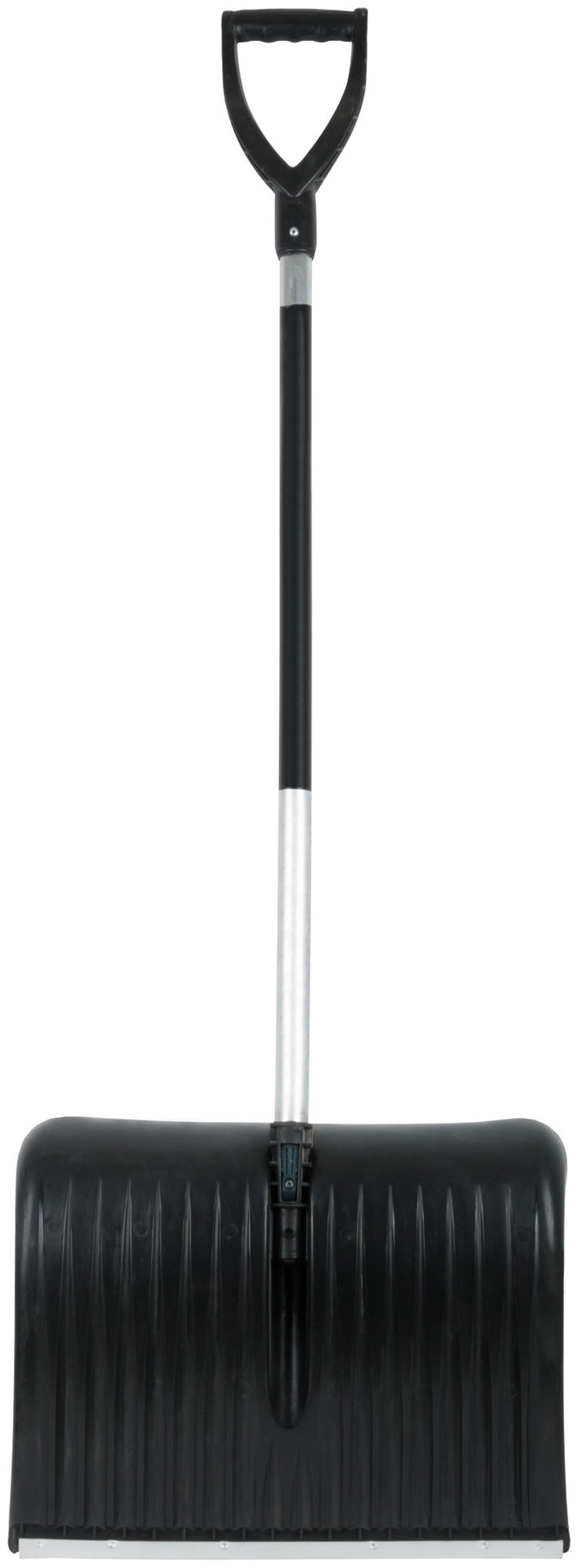 Лопата для уборки снега пластиковая, съемный алюминиевый черенок 490х400х1380 мм (68108)