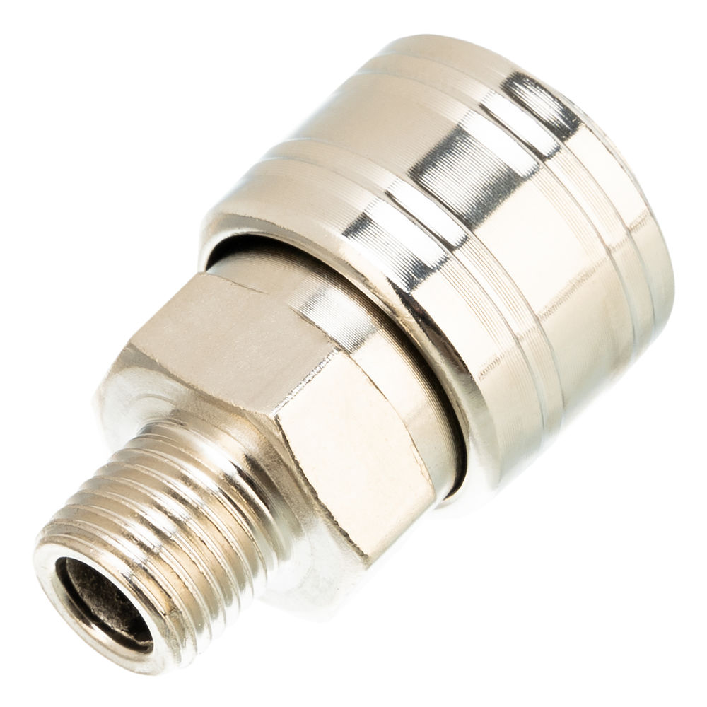 Муфта универсальная быстросъемная (мама) 1/4, внешняя резьба, 2 шт, Stels (57051)