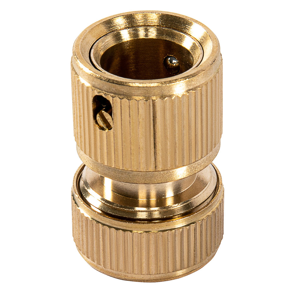 Набор для подключения шланга 1/2, переходник, 2 соединителя, аквастоп, латунный Palisad (66210)