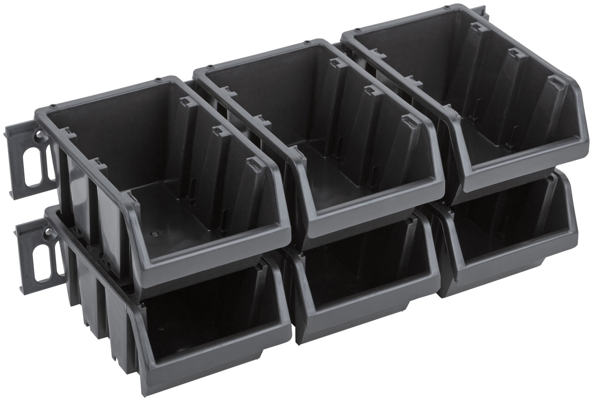 Набор Лотков для крепежа (15 шт. лотков 150х95х70 мм + 4 шт. планок), черные