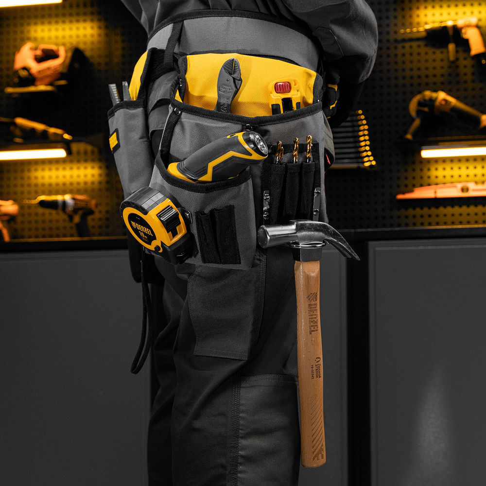 Пояс монтажника, сумки поясные, кобура для шуруповерта Denzel