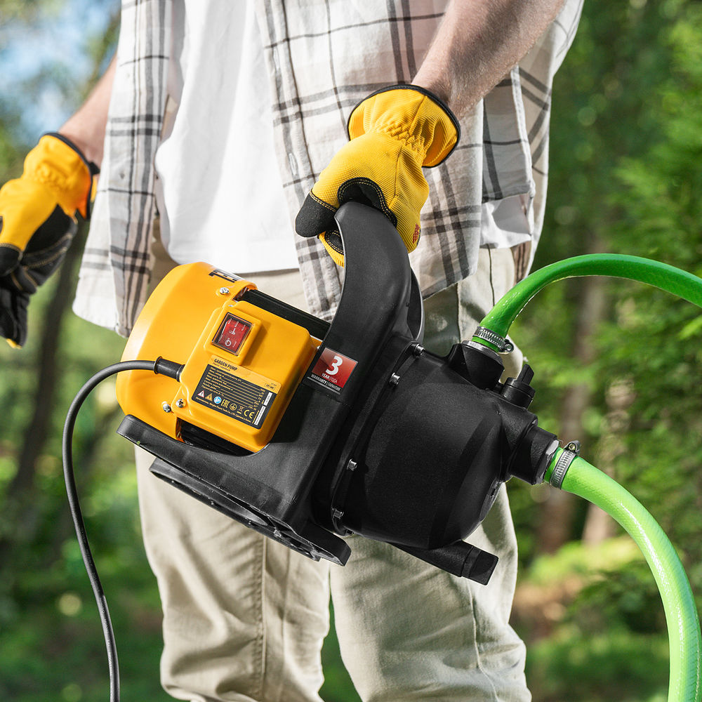 Садовый поверхностный насос GPL600, 600 Вт, 3000 л/ч, подъем 35 м, пластик Denzel (97301)