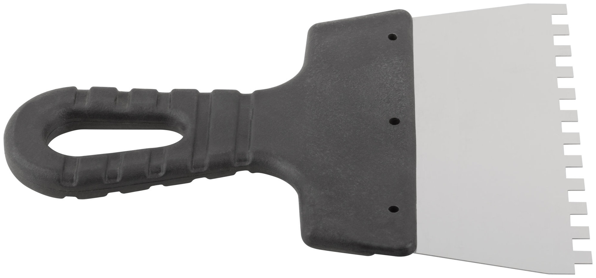 Шпатель фасадный нержавеющий зубчатый 150 мм / зуб 6 мм (06601)