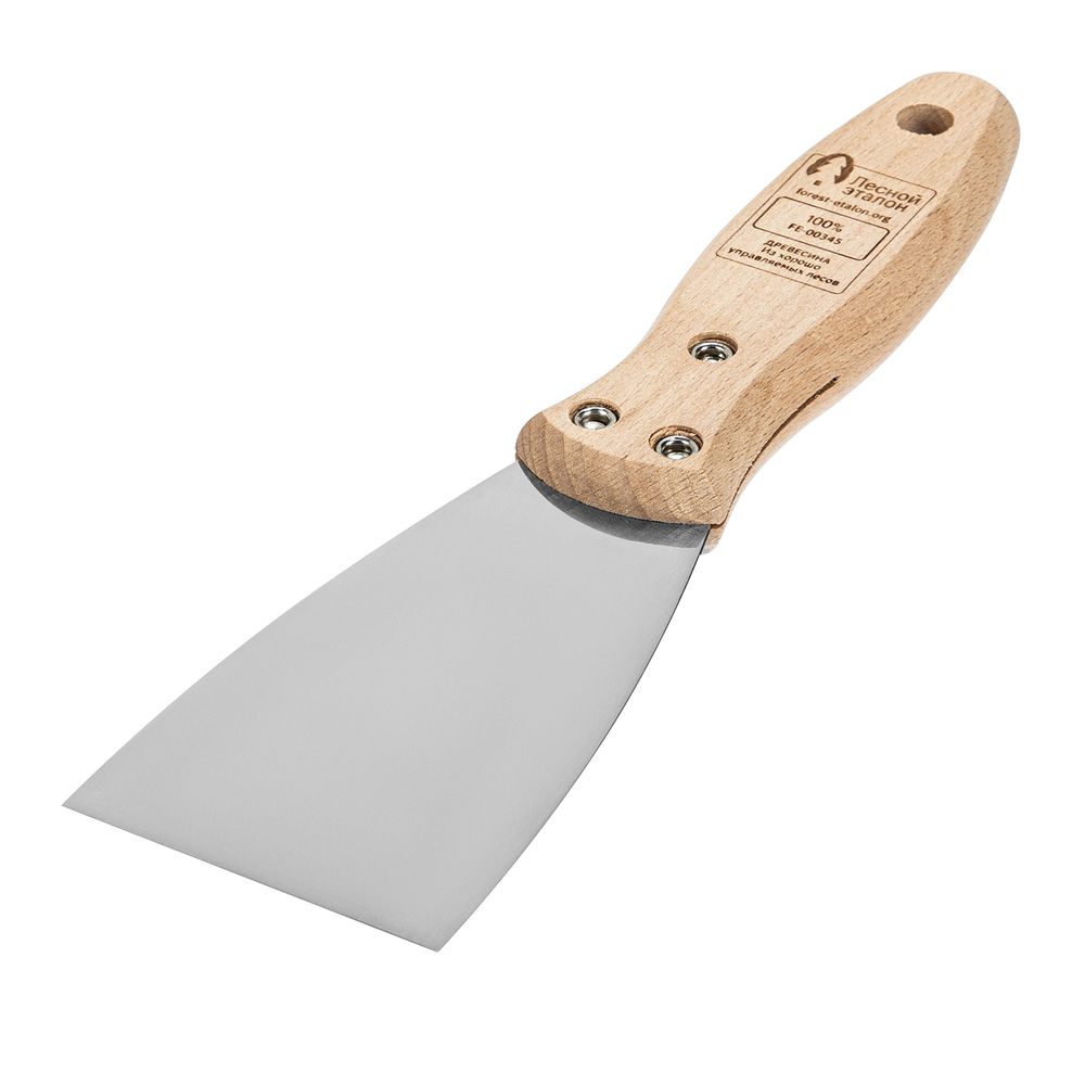 Шпательная лопатка из нержавеющей стали, 60 мм, буковая рукоятка, EFP Matrix (85613)