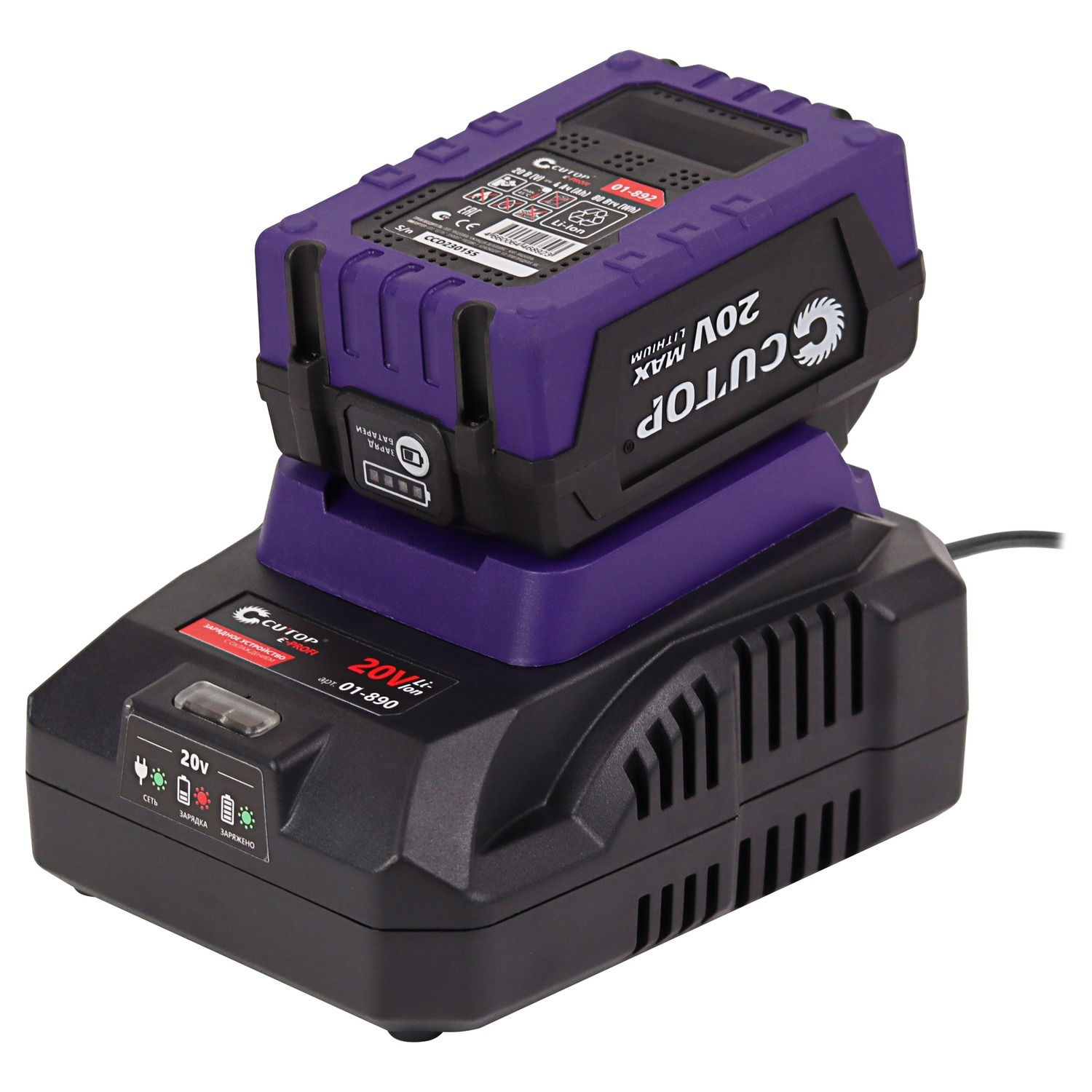 Шуруповерт Cutop E-Profi 20В, 13мм, 2 Батареи, 4ач, З/у (кулер), пл. бокс. (01-886)