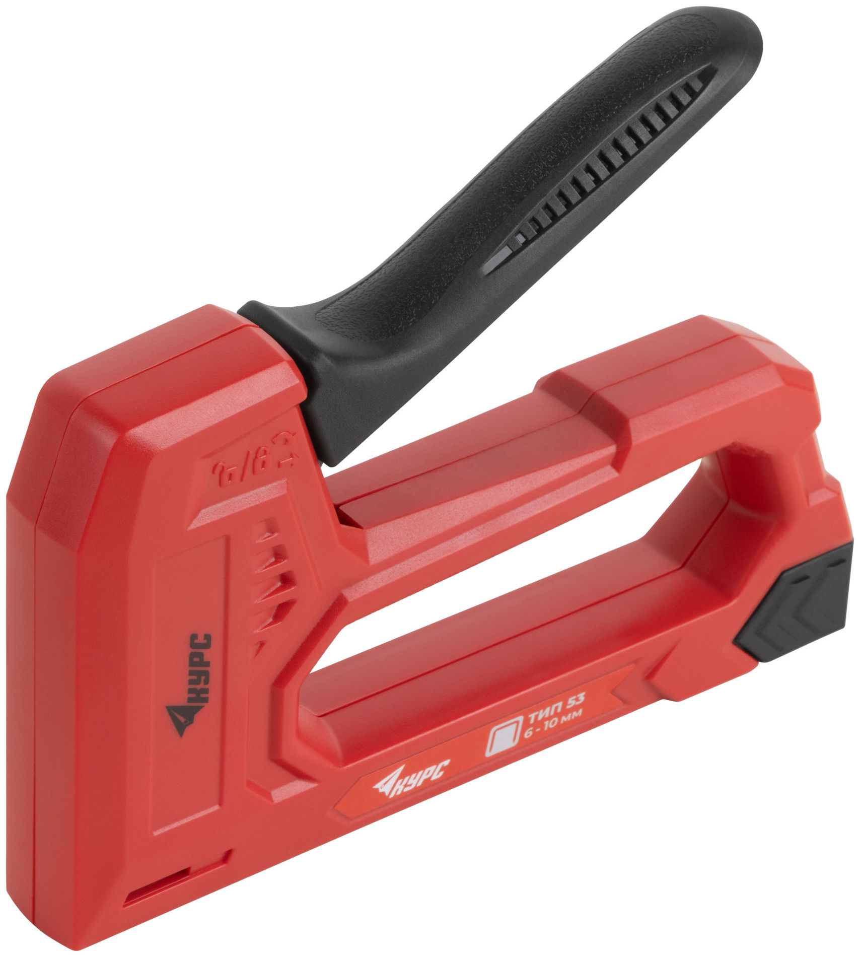 Степлер для узких скоб тип 53 6-10 мм, рессорный механизм, ABS пластиковый корпус (32082)