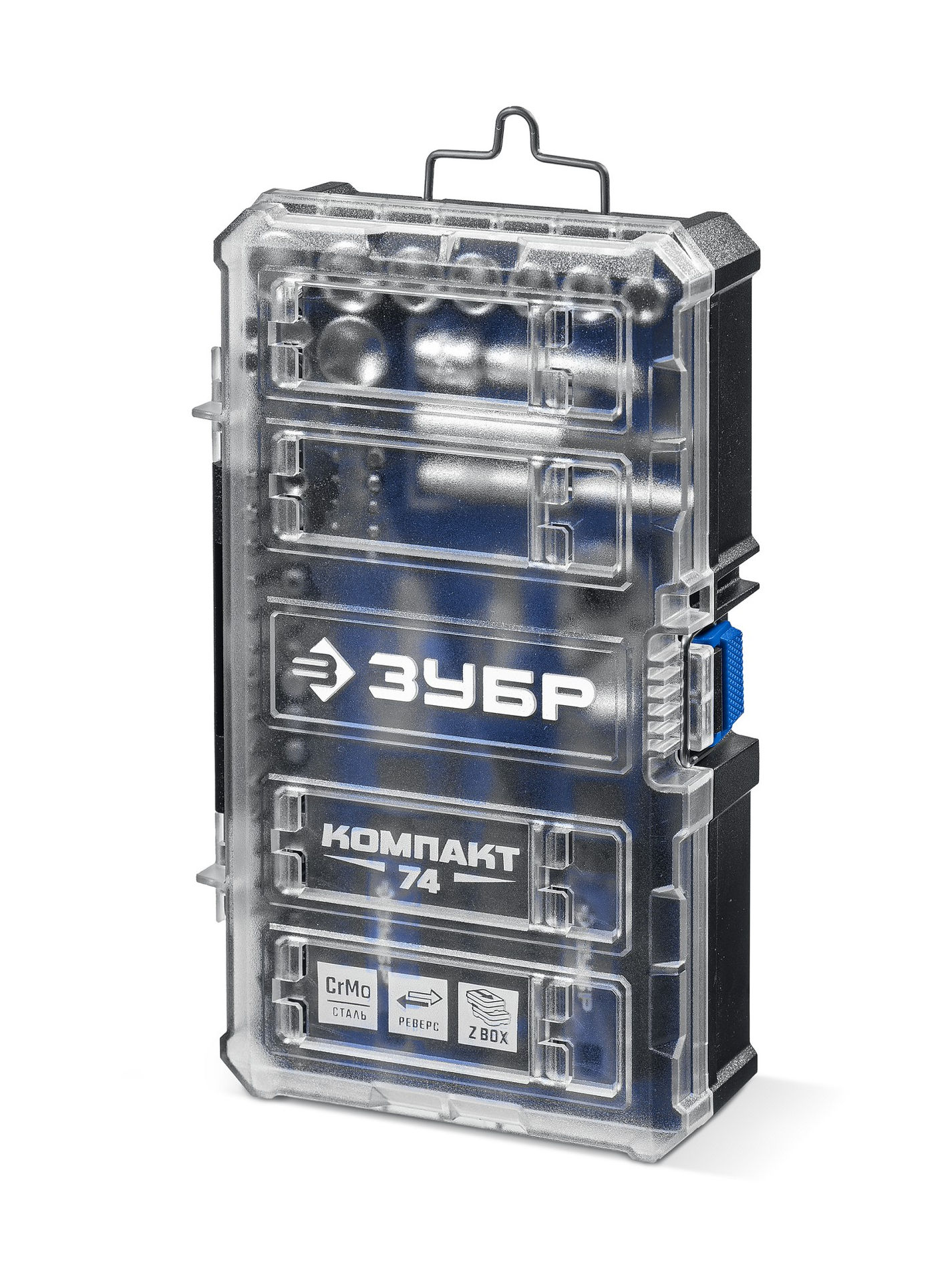 Универсальный набор инструмента 74 предм., система стыковки Z-БОКС Компакт ЗУБР Профессионал 25283