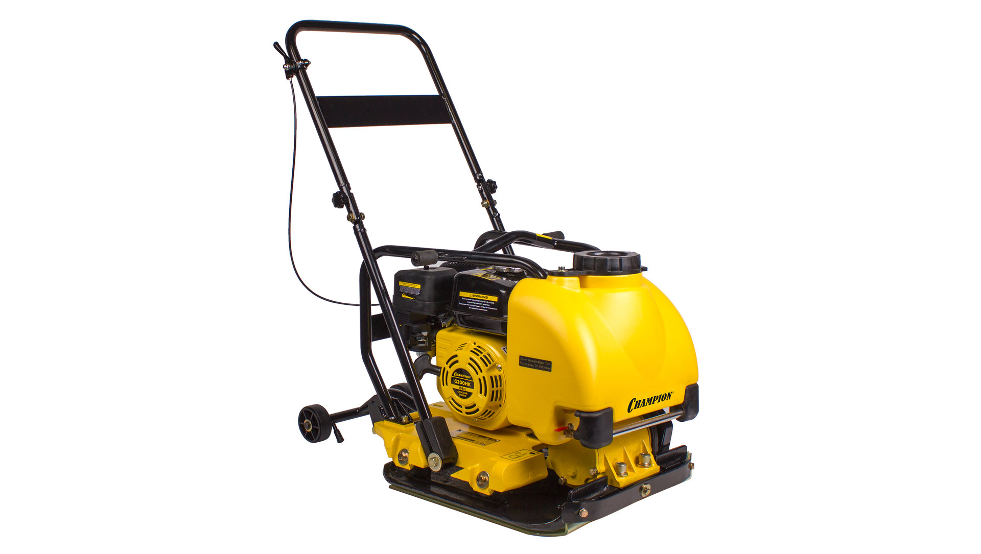 Виброплита бензиновая CHAMPION PC9750FT (PRO 97кг13кН53*50см30см12л4,8кВт колеса рез.накл) (PC9750FT)