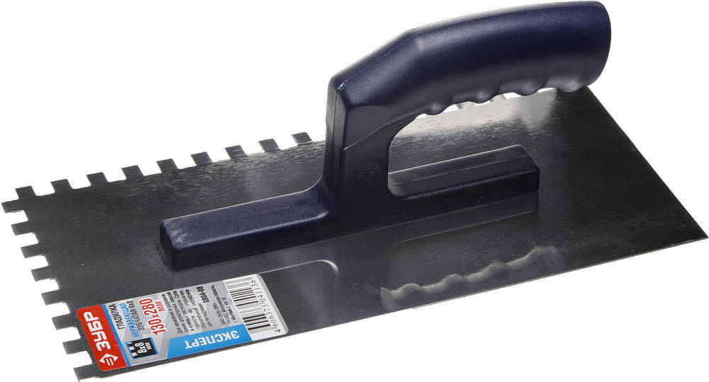 Гладилка штукатурная 130?280 мм зуб 10?10 мм ЗУБР Профессионал 0804-10