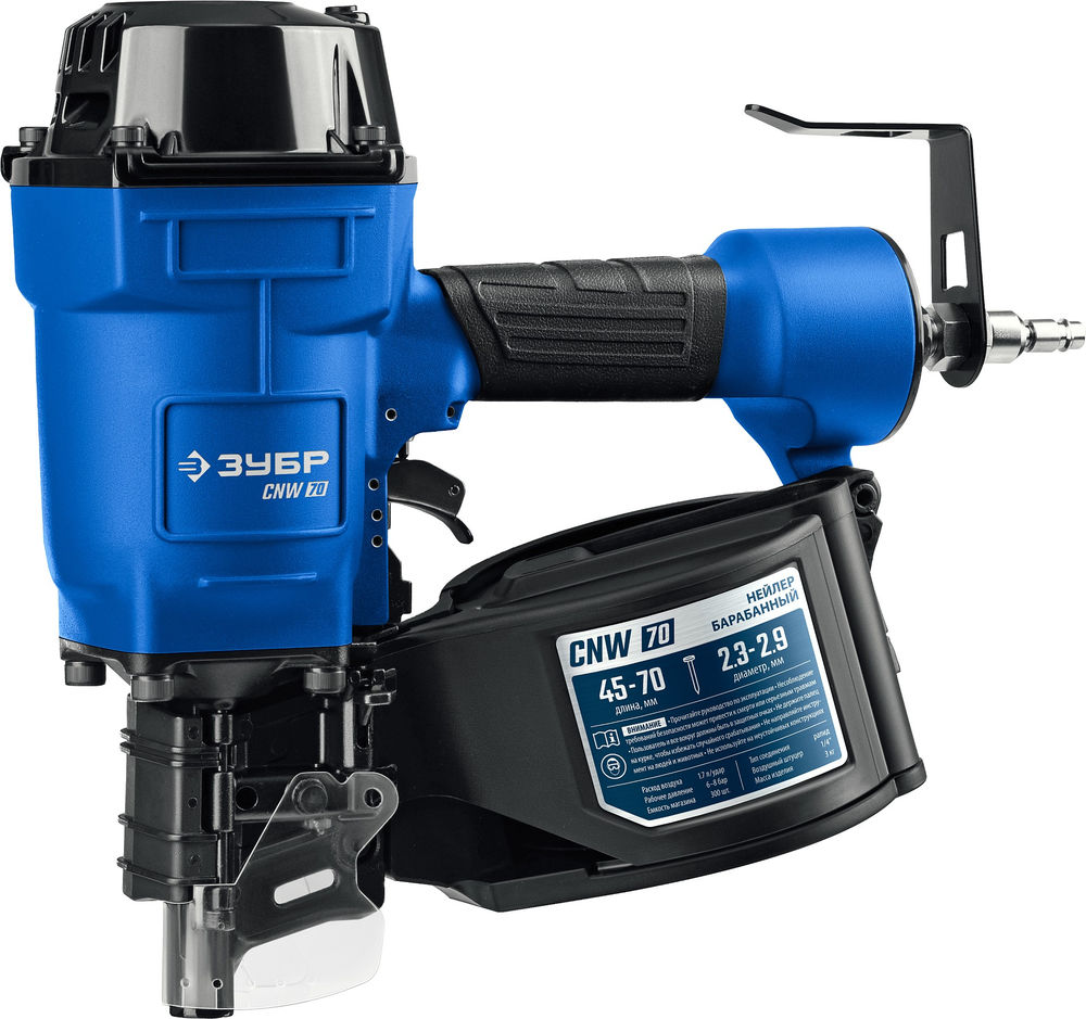 Нейлер пневматический CNW-70 для барабанных гвоздей ЗУБР CNW (45-70 мм) ЗУБР Профессионал 31912