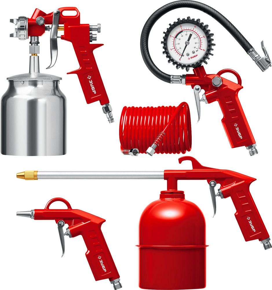 Набор пневмоинструмента 5 предметов универсальный MS-5N ЗУБР 06458-H5