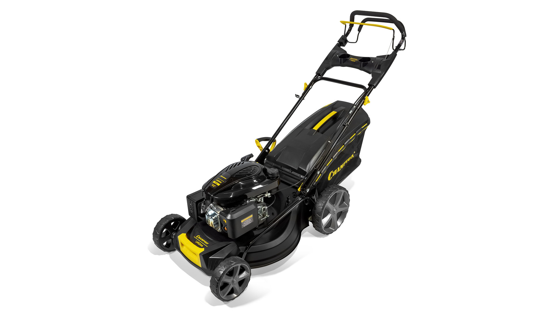 Газонокосилка CHAMPION LM5344 (PRO 4,4кВт привод 525мм 65л 25-75мм 1рычаг/6, 38кг 4в1) (LM5344)