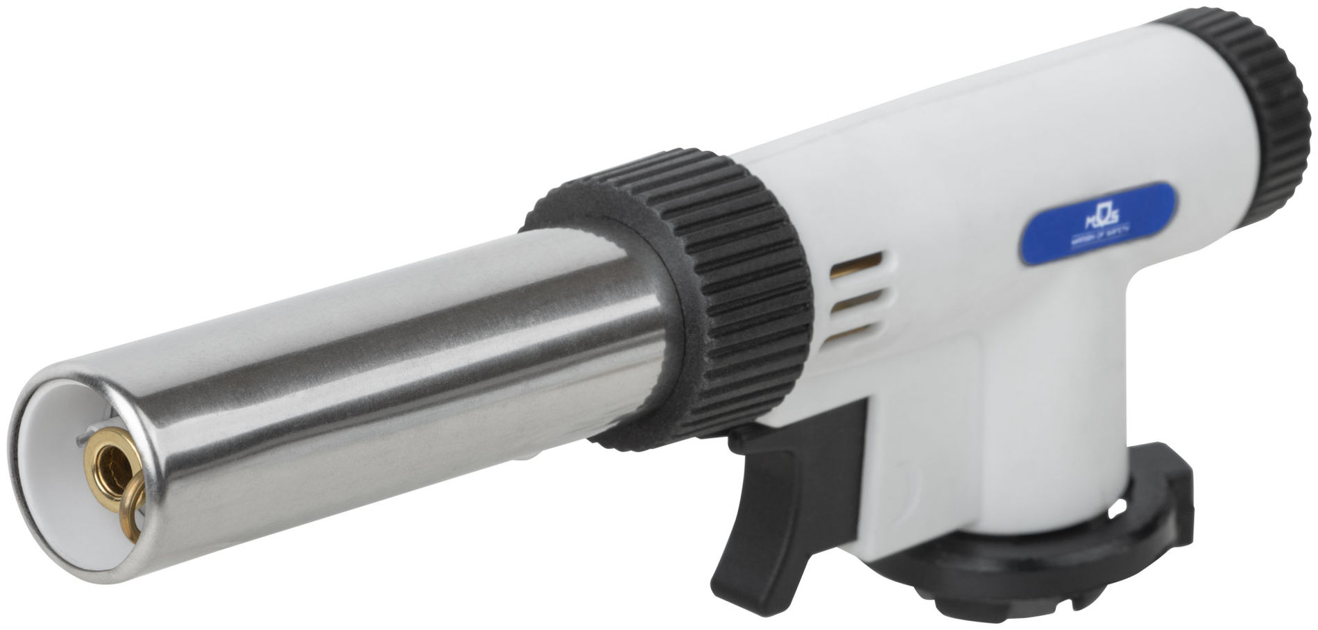 Горелка газовая на цанговый баллон, пласт.корпус, с пьезоподжигом, вращение 360°, регулир.формы пламени, сопло 22 мм (67660М)