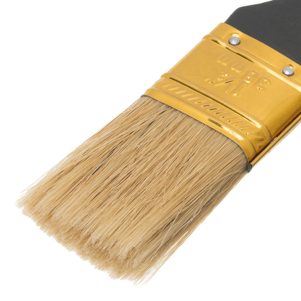 Кисть плоская Профи 1.5, натуральная щетина, деревянная ручка MTX (83151)