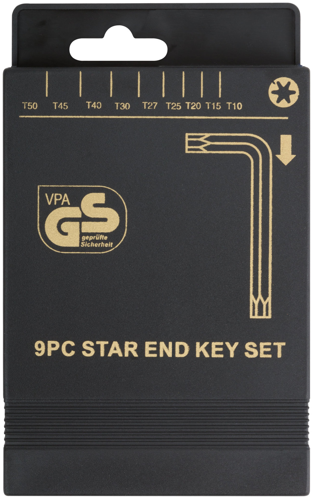 Ключи TORX 9 шт. CrV Т10-Т50 (в коробочке) Профи