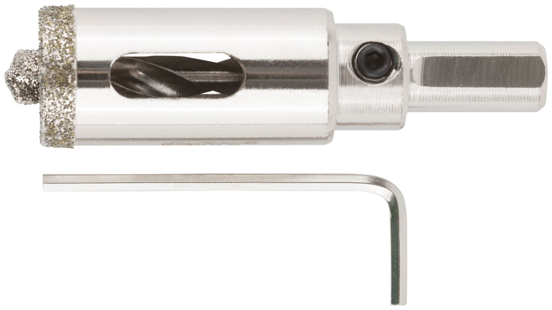 Коронка кольцевая по керамограниту, камню и кафелю алмазная с центровочным сверлом 20х70 мм (16208)