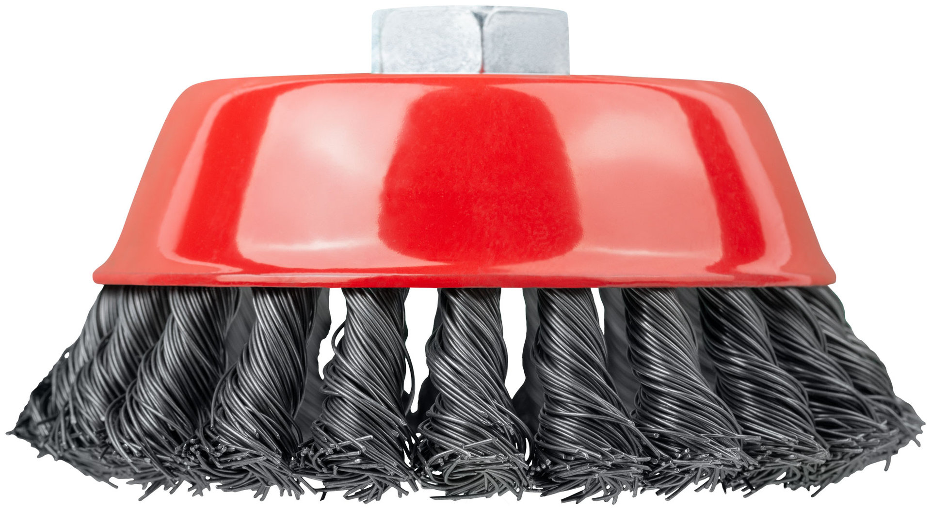 Корщетка-чашка, гайка М14, стальная витая проволока 125 мм (39469)