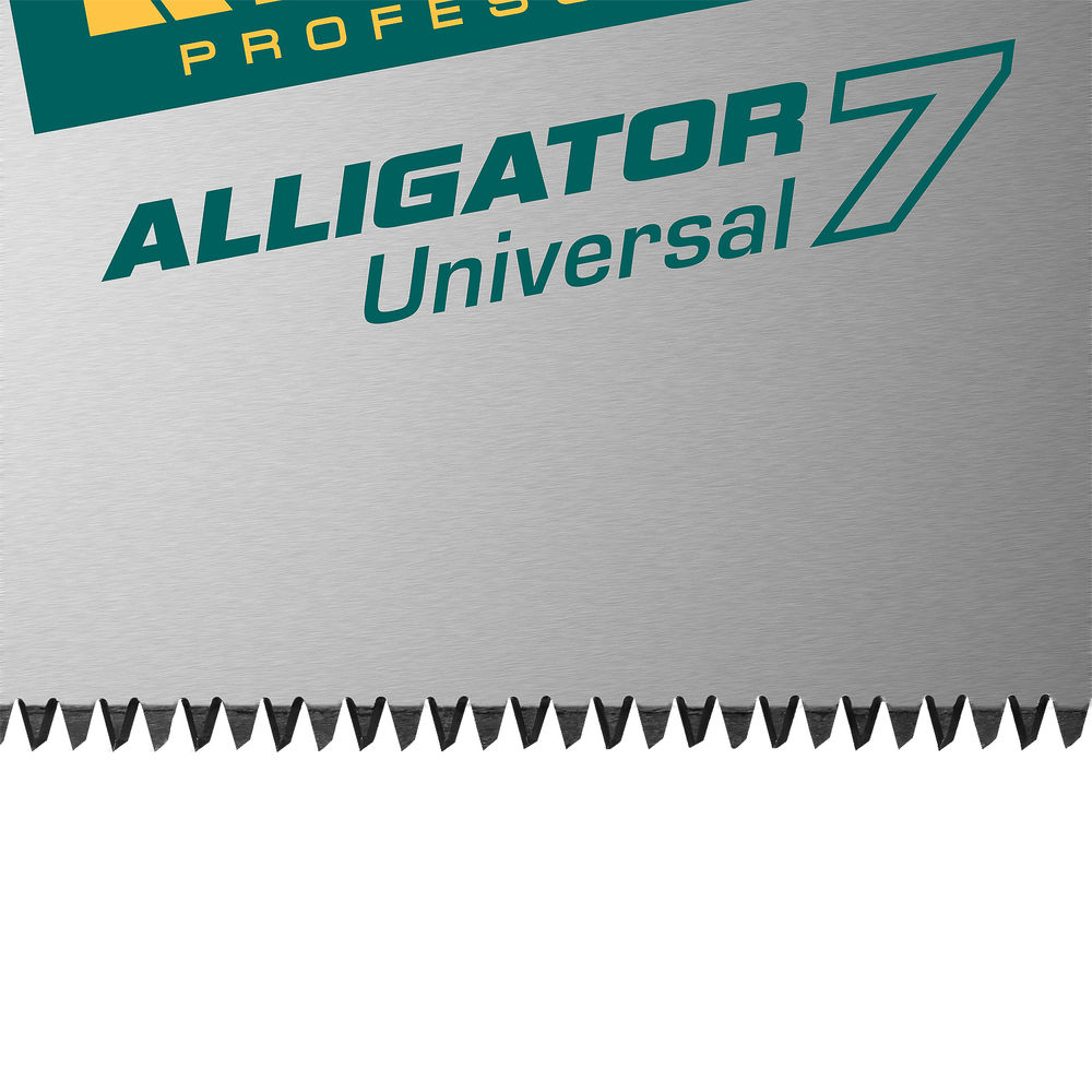 Универсальная ножовка Alligator Universal 7, 550 мм, 7 TPI, 3D зуб KRAFTOOL 15004-55