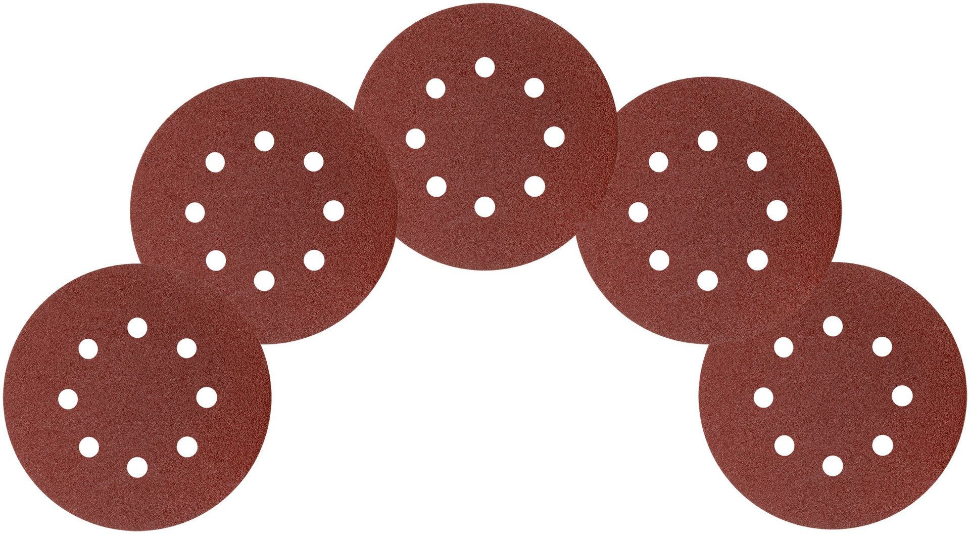 Круги шлифовальные с отверстиями (липучка), алюминий-оксидные, 125 мм, 5 шт. Р 60 (39783)