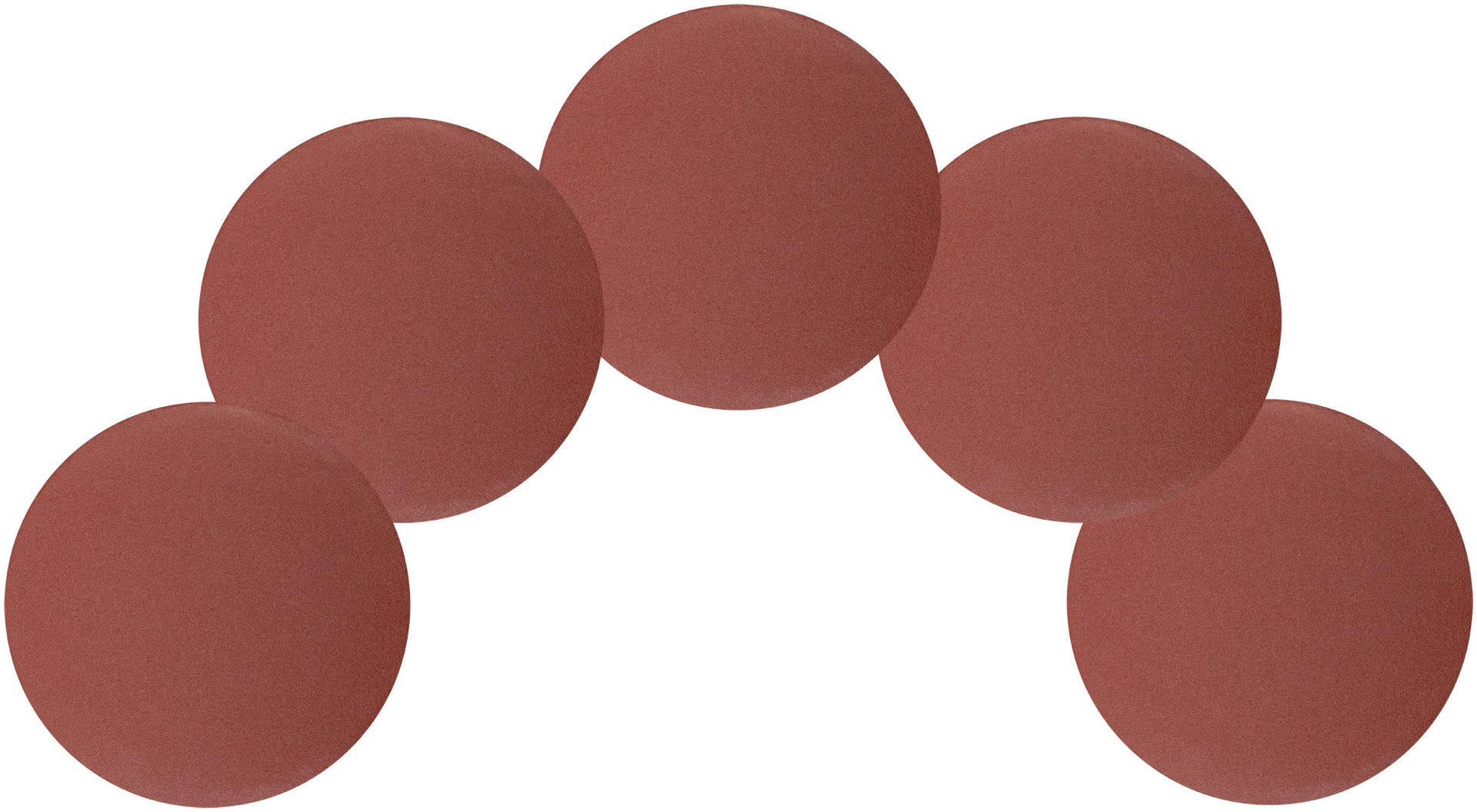 Круги шлифовальные сплошные (липучка), алюминий-оксидные, 125 мм, 5 шт. Р 180 (39778)