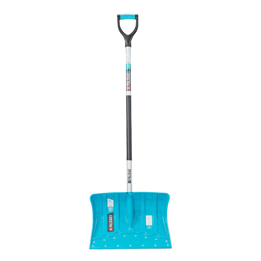 Лопата-скрепер для уборки снега, полипропилен, 460х320х1300 мм, алюминиевый черенок, ПВХ, LUXE Palisad (61797)