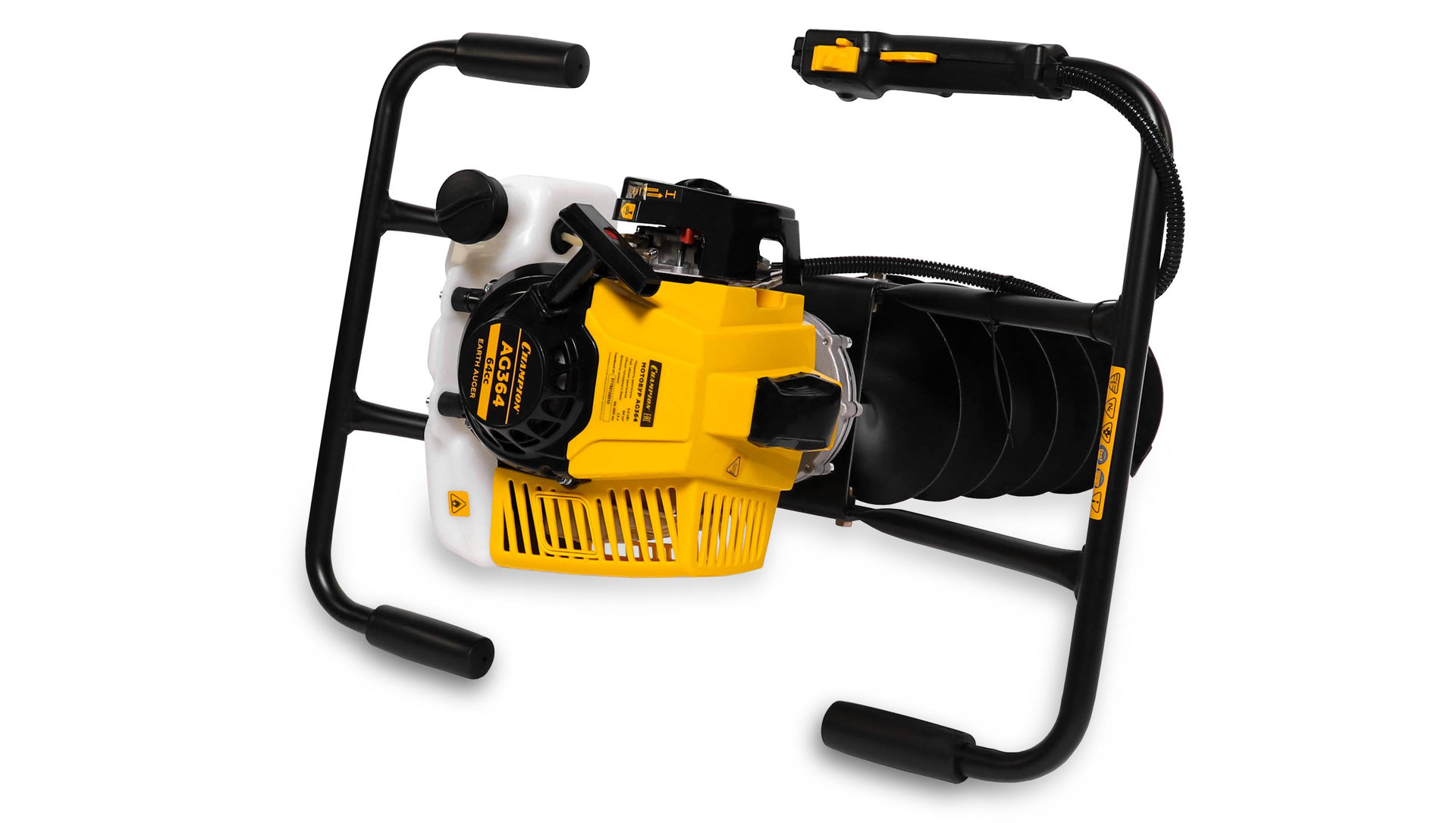 Мотобур 2,2кВт 64см? 12,8кг без шнека CHAMPION AG364