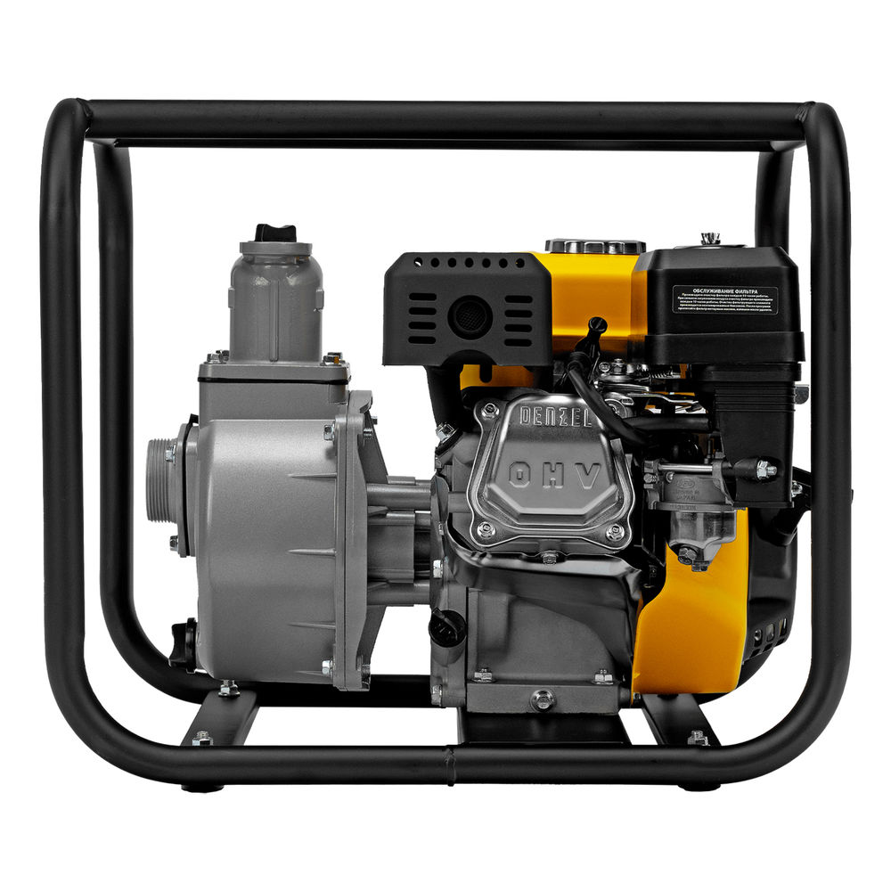 Мотопомпа бензиновая для чистой воды PX-50, 7 л.с, 2, 600 л/мин, глубина 8 м, напор 30 м Denzel (99201)