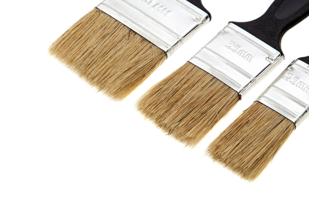 Набор кистей флейцевых 3 шт. (25 мм, 35 мм, 50 мм) натуральная щетина, пластиковая ручка Сибртех (82507)