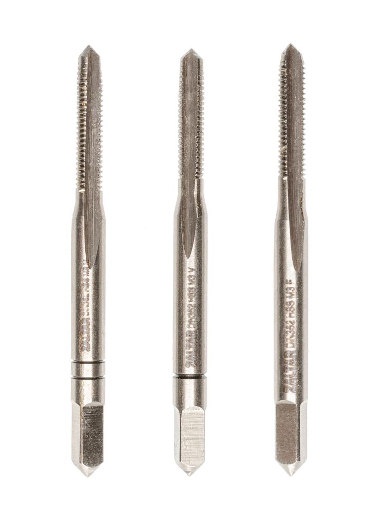 Набор метчиков ручных HSS DIN 352, 3 пр., Nr.1/Nr.2/Nr.3, M3 x 0.5 (ZA-10004)