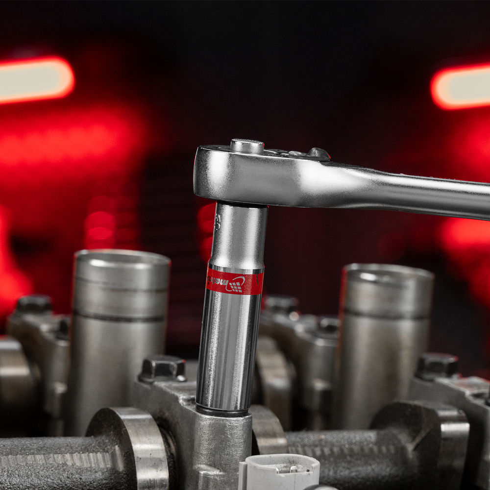 Набор удлиненных торцевых головок 1/4, 6 гранные, CrV, 4-13мм, 10 штук Matrix