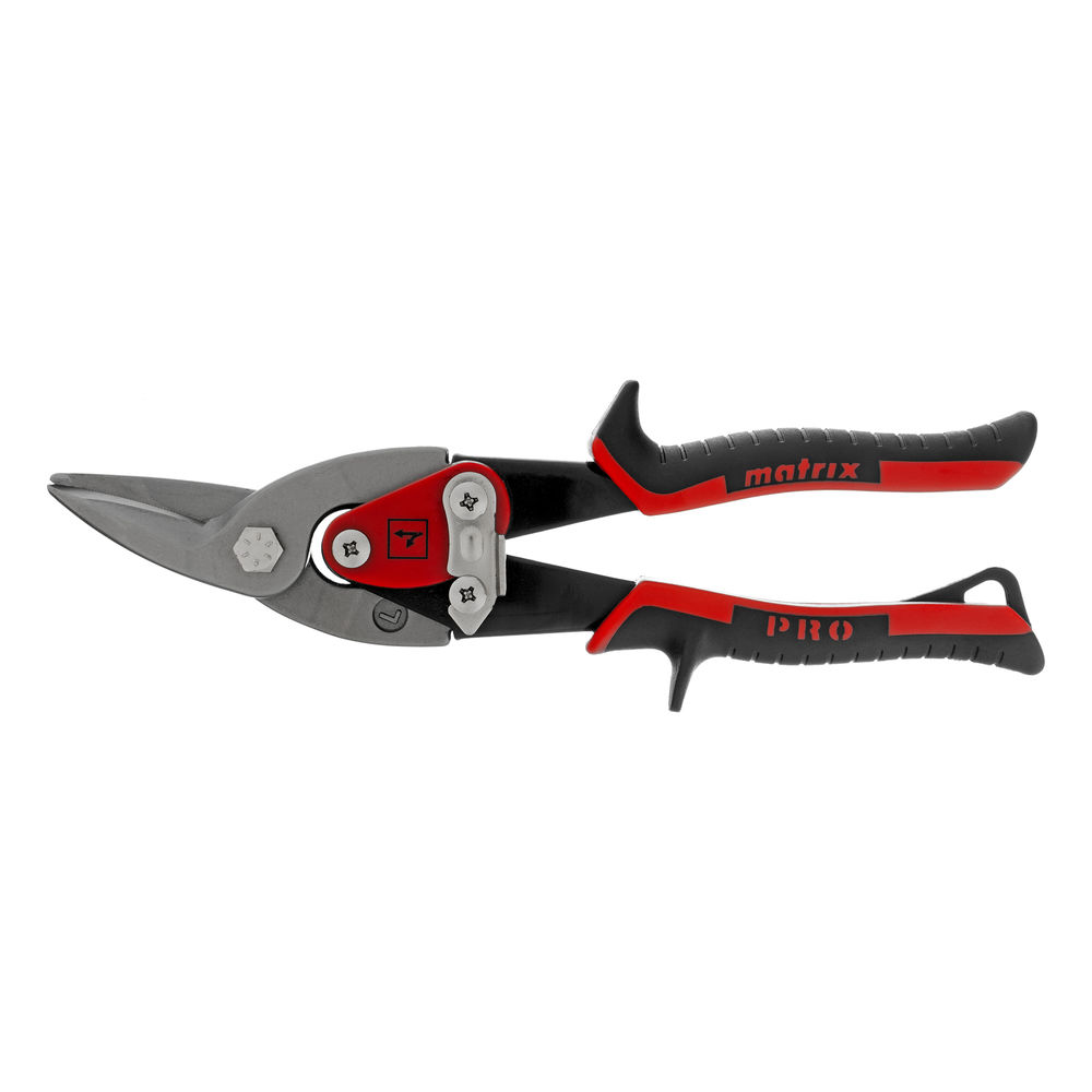 Ножницы по металлу, 250 мм, левый рез, сталь CRMO, двухкомпонентные рукоятки, PRO Matrix (78326)