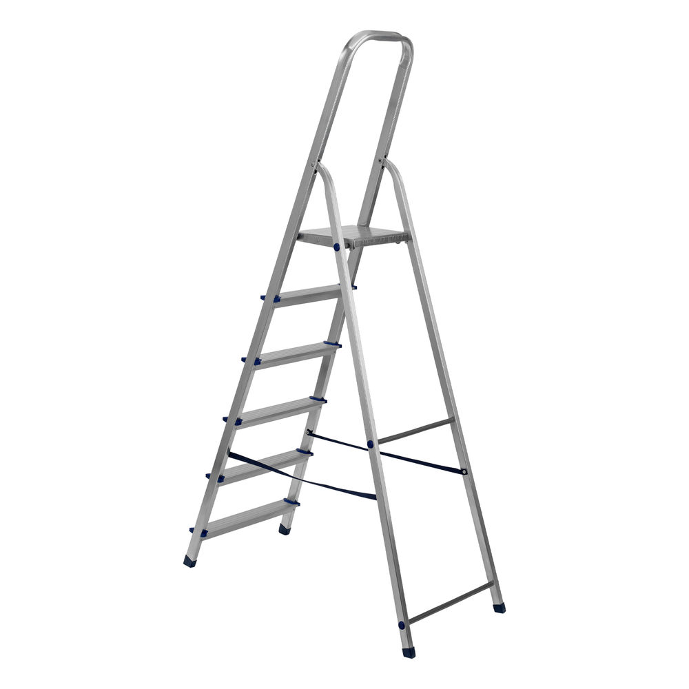 Стремянка, 6 ступеней, алюминиевая, Сибртех (97716)