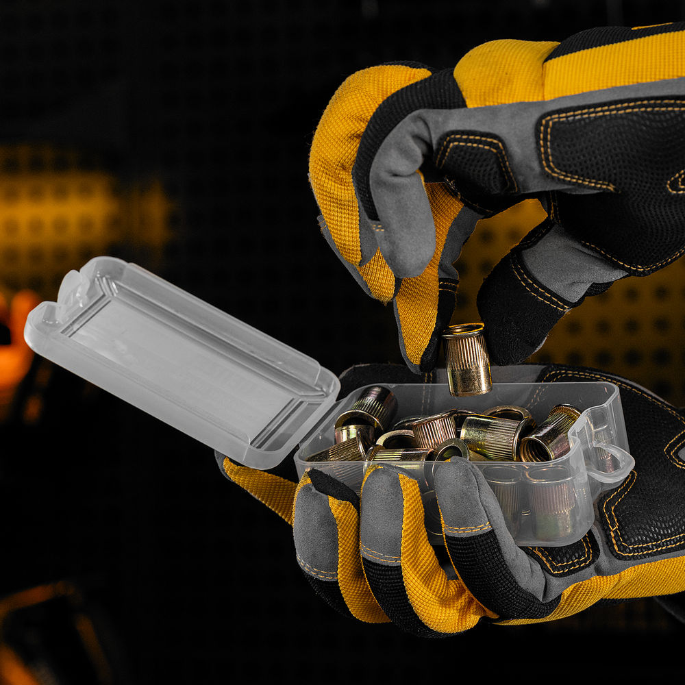 Заклепки резьбовые, стальные, оцинкованные, М12, пластиковый кейс, 25 шт. Denzel (40606)