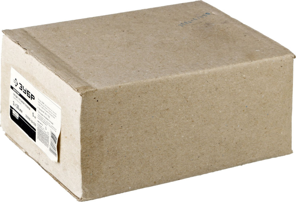 Гвозди 30?3 мм с большой потайной головкой цинк 5 кг ЗУБР 305090-30-030