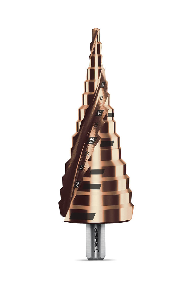 Сверло ступенчатое 4-39 мм, 14 ступеней, винтовая проточка КОБАЛЬТ ЗУБР Профессионал 29674-4-39-14