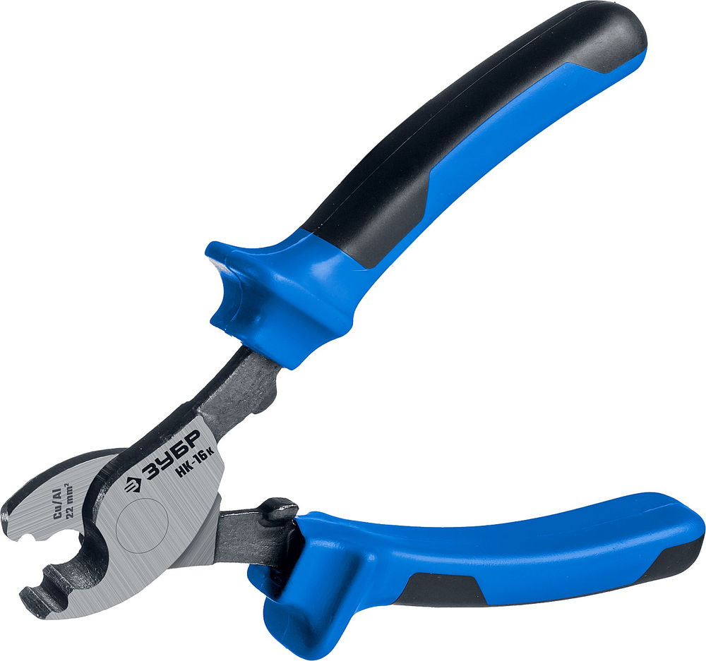 Кабелерез НК-16K, d 9 мм, 165 мм, двухкомпонентные рукоятки ЗУБР Профессионал 23344-16