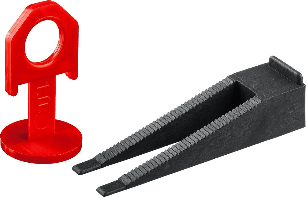 Система выравнивания плитки СВП комплект 1.0 мм, зажим + клин, 250 + 250 шт ЗУБР 33851-H250