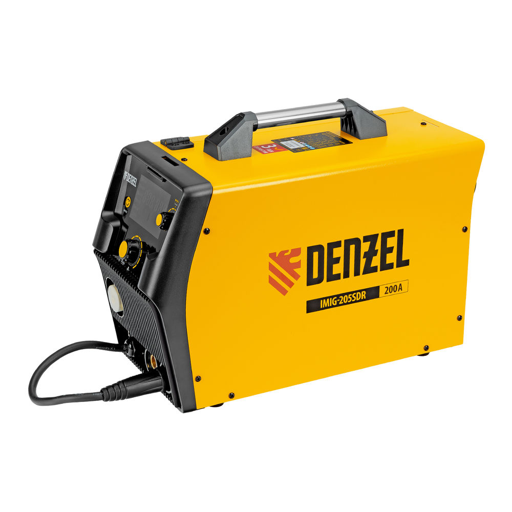 Аппарат инвертор. полуавтомат. cварки IMIG-205SDR, 200 А, ПВ 60%, катушка 5 кг Denzel (94364)