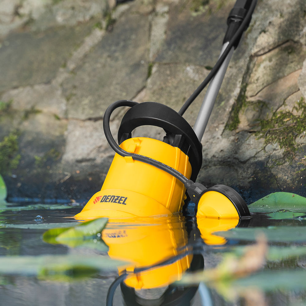 Дренажный насос для чистой воды DPB400, 400 Вт, подъем 11 м, 5500 л/ч Denzel (97266)