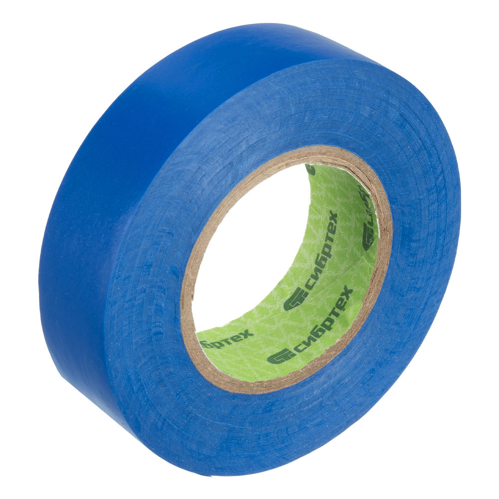 Изолента ПВХ, 19 мм х 20 м, синяя Сибртех (88793)
