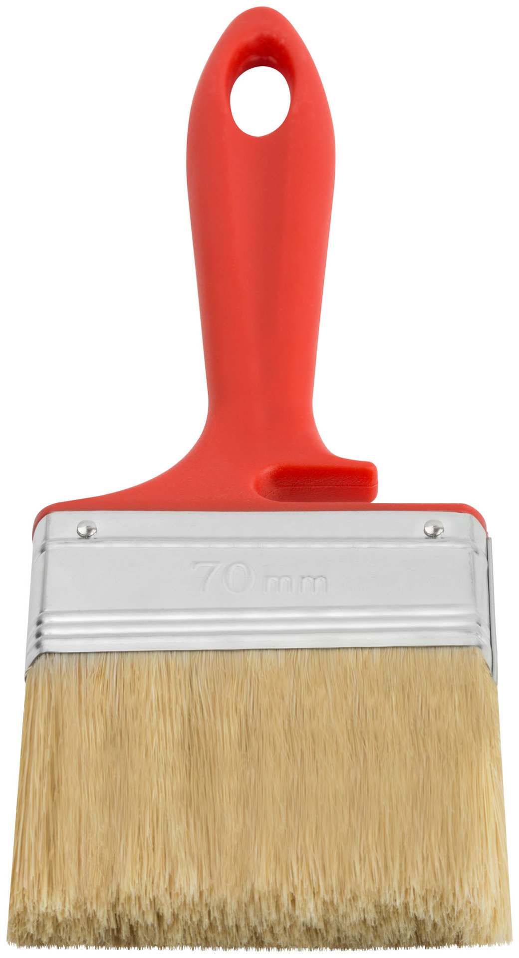 Кисть флейцевая Крафт, натур.светлая щетина, пластиковая ручка с выемкой 70 мм (00844)