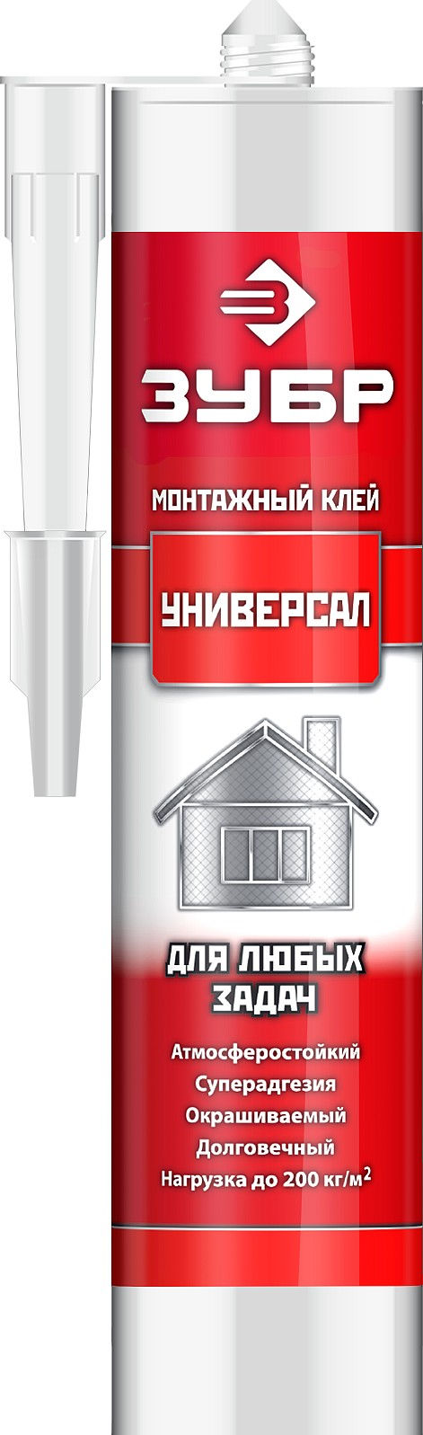 Клей монтажный универсальный 300 мл, белый ЗУБР 41331  