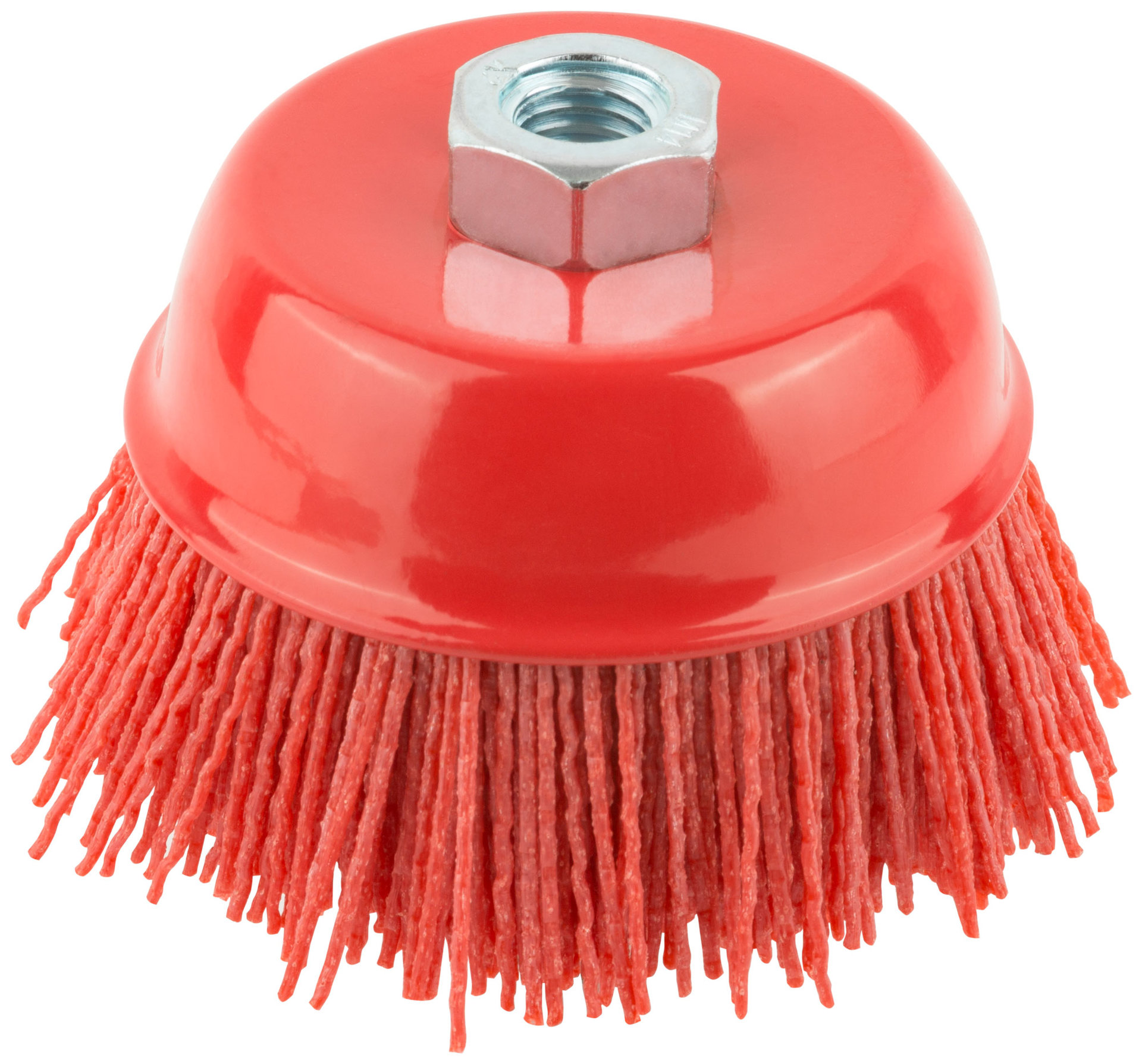 Корщетка-чашка нейлоновая, гайка М14, Профи 100 мм (38798)