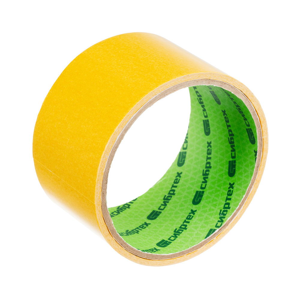 Лента клейкая двусторонняя, 50 мм х 5 м, на полипропиленовой основе Сибртех (88713)