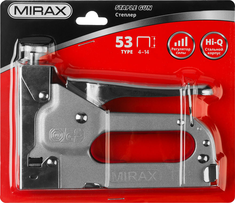 Стальной степлер X-53, тип 53 (A/10/JT21) 23GA (4 - 14 мм) MIRAX 3144