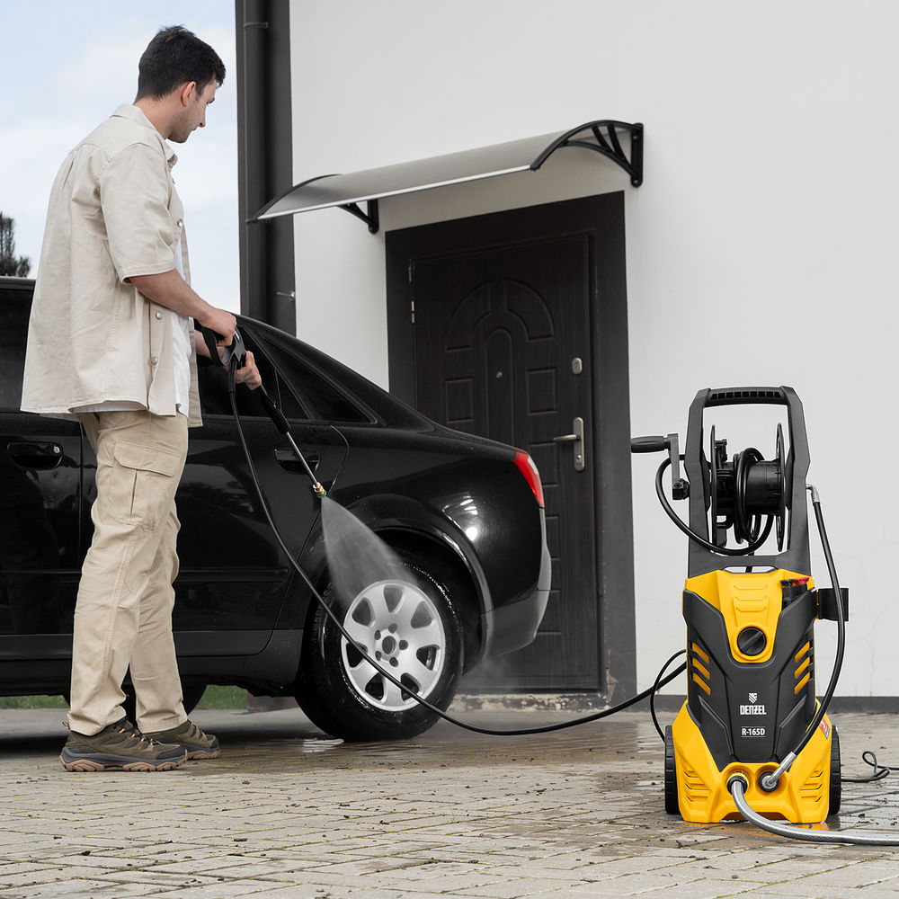 Моечная машина высокого давления R-165D, 2200 Вт, 165 бар, 7 л/мин, с барабаном Denzel (58235)