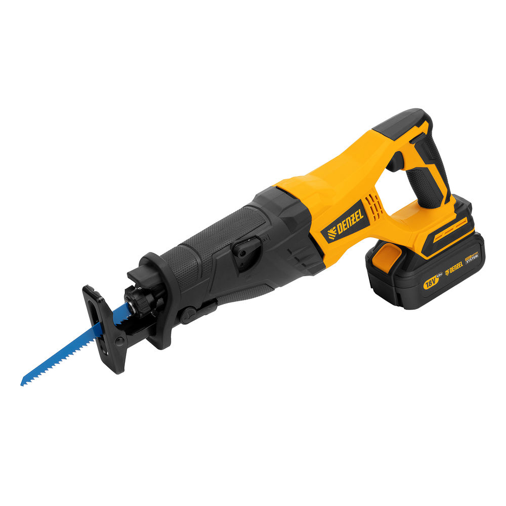 Пила сабельная аккумуляторная бесщет BRC-120, 18В Li-Ion Denzel (28460)