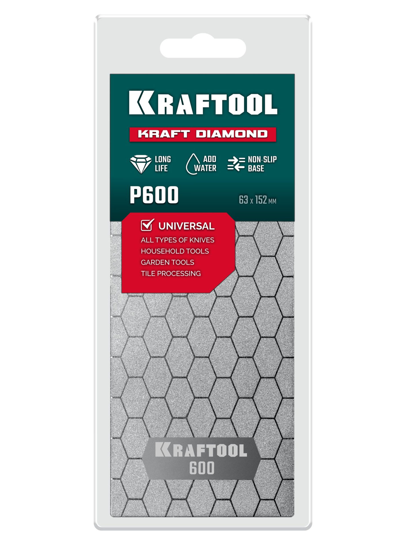 Пластина алмазная заточная 63?152 мм Р600 DIAMOND KRAFTOOL 35710-600